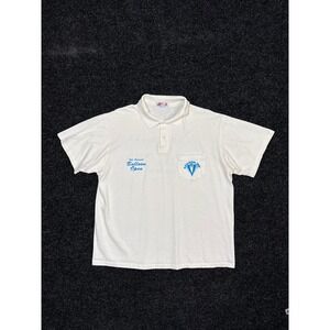 Vintage Jerzees Balloon Inn Arvada Colorado Polo Shirt White XL Made in USA